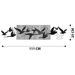 Διακοσμητικό Τοίχου Excore Pakoworld Ξύλο Πεύκου σε Φυσική Απόχρωση με Μαύρο Μέταλλο 111x3x25εκ