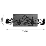 Διακοσμητικό Τοίχου Nereve Pakoworld Ξύλο Πεύκου σε Φυσική Απόχρωση με Μαύρο Μέταλλο 95x3x30εκ