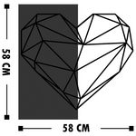 Διακοσμητικό Τοίχου Helie Pakoworld Ξύλο Πεύκου σε Φυσική Απόχρωση με Μαύρο Μέταλλο 58x3x58εκ