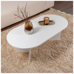 Τραπέζι Σαλονιού Tabletod Pakoworld σε Λευκή Απόχρωση 119x60x40εκ