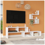 Σύνθετο Σαλονιού Kakomo Pakoworld σε Λευκή Απόχρωση 170x29.5x43εκ