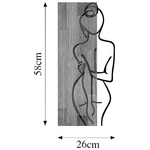 Διακοσμητικό Τοίχου Kelesipo Pakoworld Ξύλο Πεύκου σε Φυσική Απόχρωση με Μαύρο Μέταλλο 27x3x58εκ