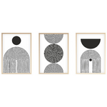 Πίνακας σε Καμβά Serchie Pakoworld Τρίπτυχος με Ψηφιακή Εκτύπωση 30x3x40εκ