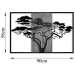 Διακοσμητικό Τοίχου Leroun Pakoworld Ξύλο Πεύκου σε Φυσική Απόχρωση με Μαύρο Μέταλλο 90x3x58εκ