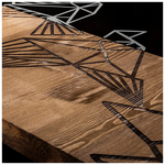 Διακοσμητικό Τοίχου Perdon Pakoworld Ξύλο Πεύκου σε Φυσική Απόχρωση με Μαύρο Μέταλλο 36x3x60εκ