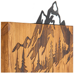 Διακοσμητικό Τοίχου Mounten Pakoworld Ξύλο Πεύκου σε Φυσική Απόχρωση με Μαύρο Μέταλλο 57.5x3x33εκ