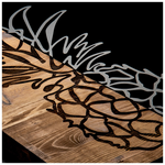 Διακοσμητικό Τοίχου Pinable Pakoworld Ξύλο Πεύκου σε Φυσική Απόχρωση με Μαύρο Μέταλλο 42x3x58εκ