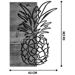 Διακοσμητικό Τοίχου Pinable Pakoworld Ξύλο Πεύκου σε Φυσική Απόχρωση με Μαύρο Μέταλλο 42x3x58εκ