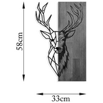 Διακοσμητικό Τοίχου Deera Pakoworld Ξύλο Πεύκου σε Φυσική Απόχρωση με Μαύρο Μέταλλο 33x3x58εκ