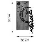 Διακοσμητικό Τοίχου Owle Pakoworld Ξύλο Πεύκου σε Φυσική Απόχρωση με Μαύρο Μέταλλο 36x3x66εκ