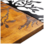 Διακοσμητικό Τοίχου Trelbo Pakoworld Ξύλο Πεύκου σε Φυσική Απόχρωση με Μαύρο Μέταλλο 58x3x58εκ