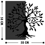 Διακοσμητικό Τοίχου Trelbo Pakoworld Ξύλο Πεύκου σε Φυσική Απόχρωση με Μαύρο Μέταλλο 58x3x58εκ