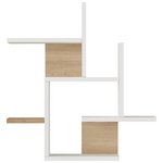 Ραφιέρα Τοίχου Nogara Pakoworld σε Φυσική-Λευκή Απόχρωση 62.6x14.5x66.2εκ