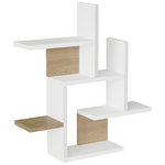 Ραφιέρα Τοίχου Nogara Pakoworld σε Φυσική-Λευκή Απόχρωση 62.6x14.5x66.2εκ