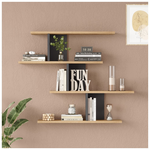 Ραφιέρα Τοίχου Zaka Pakoworld σε Φυσική-Ανθρακί Απόχρωση 98.7x14.5x78εκ