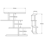 Ραφιέρα Τοίχου Zaka Pakoworld σε Λευκή Απόχρωση 98.7x14.5x78εκ