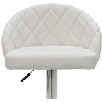 Σκαμπό Μπαρ Balina Pakoworld Πτυσσόμενο Λευκό pu-Μέταλλο Χρωμίου 52x53x109εκ