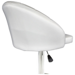 Σκαμπό Μπαρ Balina Pakoworld Πτυσσόμενο Λευκό pu-Μέταλλο Χρωμίου 52x53x109εκ