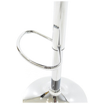 Σκαμπό Μπαρ Balina Pakoworld Πτυσσόμενο Λευκό pu-Μέταλλο Χρωμίου 52x53x109εκ