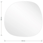 Καθρέπτης Frameless 1 Pakoworld Μαύρο 49x1.2x52εκ