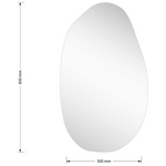 Καθρέπτης Frameless 2 Pakoworld Μαύρο 50x1.2x85εκ