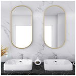 Καθρέπτης Ellipse Pakoworld Χρυσό 50x2x80εκ