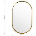 Καθρέπτης Ellipse Pakoworld Χρυσό 50x2x80εκ