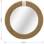 Καθρέπτης Rope Pakoworld Φυσικό 60x2x60εκ