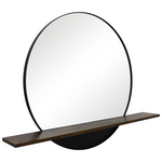 Καθρέπτης με Ράφι Salmin Pakoworld Μέταλλο σε Μαύρη Απόχρωση 80x10x60εκ