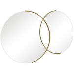 Καθρέπτης Διπλός Miryata Pakoworld Μέταλλο σε Χρυσή Απόχρωση 105x3x60εκ