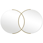Καθρέπτης Διπλός Miryata Pakoworld Μέταλλο σε Χρυσή Απόχρωση 105x3x60εκ