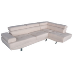 Γωνιακός Καναπές Delfie Pakoworld Αριστερή Γωνία Ύφασμα σε Μπεζ Απόχρωση 260x163x72εκ