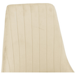 Καρέκλα Azori Pakoworld Μπεζ Βελούδο με Πόδι Μετάλλου σε Φυσική Απόχρωση 49x55x85εκ