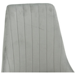 Καρέκλα Azori Pakoworld Γκρι Βελούδο με Πόδι Μετάλλου σε Φυσική Απόχρωση 49x55x85εκ