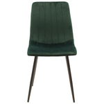 Καρέκλα Noor Pakoworld Κυπαρισσί Βελούδο με Πόδι Μετάλλου σε Μαύρη Απόχρωση 44x53x86εκ