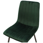 Καρέκλα Noor Pakoworld Κυπαρισσί Βελούδο με Πόδι Μετάλλου σε Μαύρη Απόχρωση 44x53x86εκ