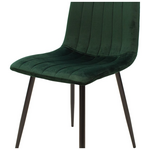 Καρέκλα Noor Pakoworld Κυπαρισσί Βελούδο με Πόδι Μετάλλου σε Μαύρη Απόχρωση 44x53x86εκ