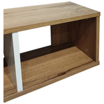 Ραφιέρα Τοίχου Flevior Pakoworld σε Sonoma με Λευκή Απόχρωση 90x22x25.6εκ
