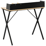 Γραφείο Εργασίας Zervan Pakoworld σε oak Απόχρωση με Πόδι Μαύρο Μέταλλο 80x50x84εκ