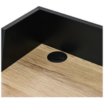 Γραφείο Εργασίας Zervan Pakoworld σε oak Απόχρωση με Πόδι Μαύρο Μέταλλο 80x50x84εκ