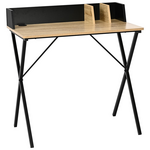 Γραφείο Εργασίας Zervan Pakoworld σε oak Απόχρωση με Πόδι Μαύρο Μέταλλο 80x50x84εκ