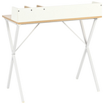 Γραφείο Εργασίας Zervan Pakoworld σε oak Απόχρωση με Πόδι Λευκό Μέταλλο 80x50x84εκ