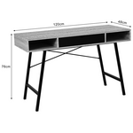 Γραφείο Εργασίας Yamin Pakoworld σε oak Απόχρωση με Πόδι Μαύρο Μέταλλο 120x48x76εκ