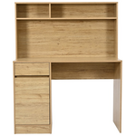 Γραφείο Εργασίας Secreta Pakoworld με Ράφι σε oak Απόχρωση 110x50x135εκ