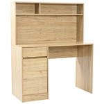 Γραφείο Εργασίας Secreta Pakoworld με Ράφι σε oak Απόχρωση 110x50x135εκ