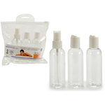 Travel size Bottles with White Lid 80ml 3pcs