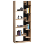 Βιβλιοθήκη Naya Pakoworld Φυσικό-Ανθρακί 72x30x182.5εκ