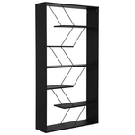 Βιβλιοθήκη Tars Pakoworld Ανθρακί-Μαύρο 84x24x157εκ