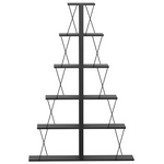 Βιβλιοθήκη Mini Tars Pakoworld Ανθρακί-Μαύρο 130x22x146εκ