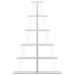 Βιβλιοθήκη Mini Tars Pakoworld Λευκό 130x22x146εκ